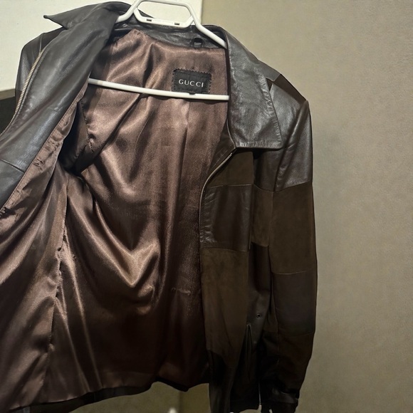 Gucci Vintage Lambskin & Suede block checked designer jacket - Picture 2 of 15